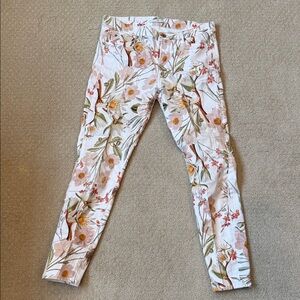 7 For All Mankind Floral Print Pants